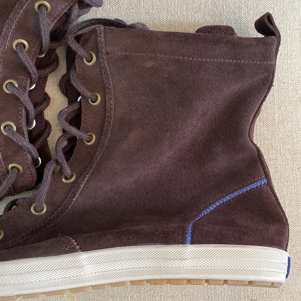Keds Women’s Suede High Top Lace Up Sneakers Brown Size 10 - Picture 2 of 14